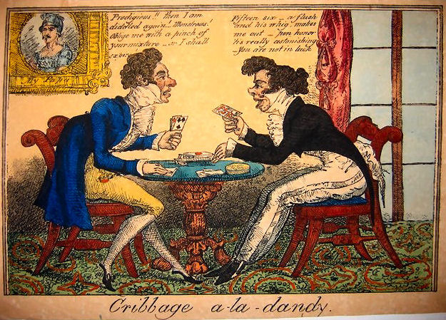 Postcard of Cribbage Players